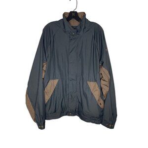 FOOTJOY DRYJOYS MEN'S BLACK BROWN HOUNDSTOOTH WINDBREAKER BOMBER JACKET SZ L